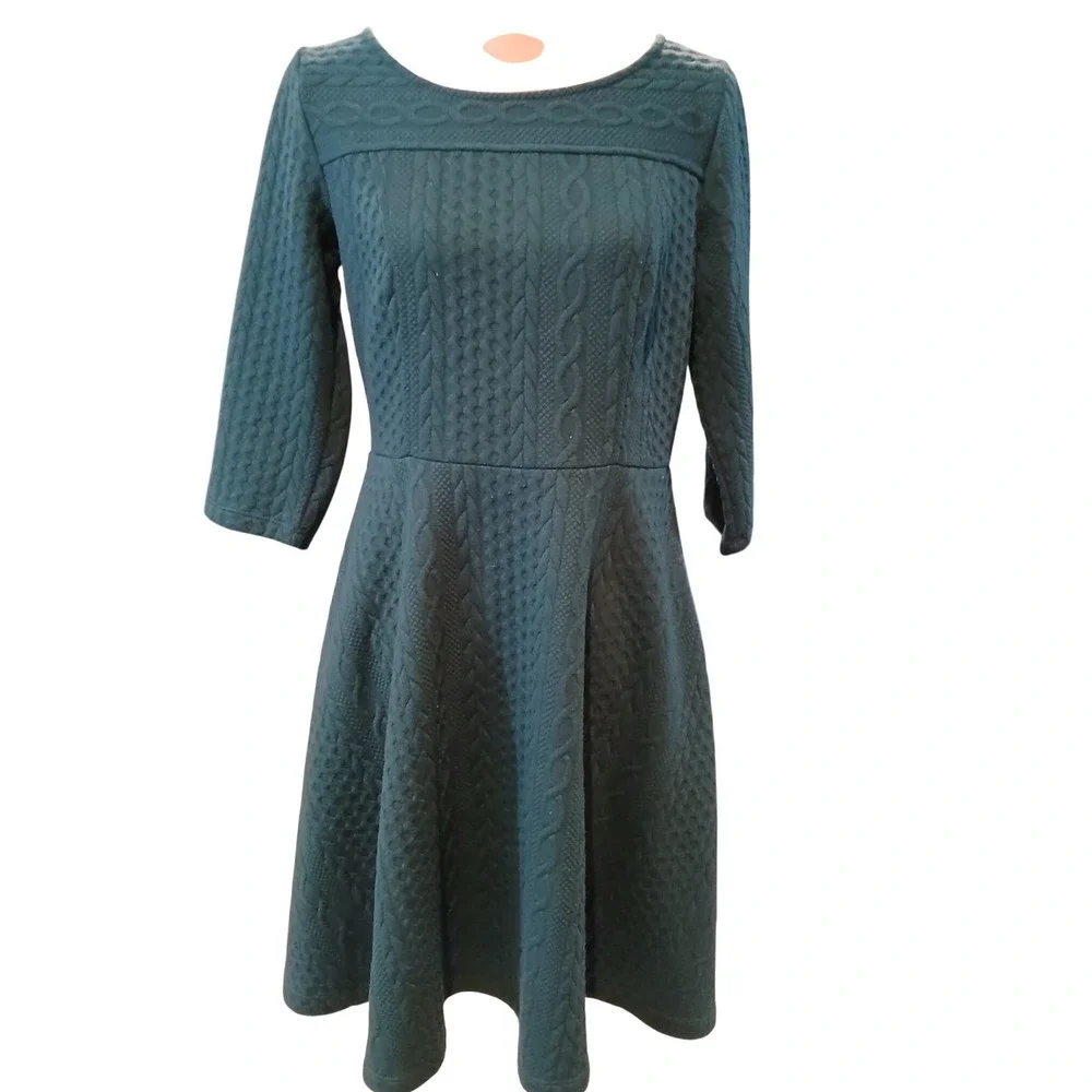 black knit mini dress long sleeve Rhapsody Long Sleeve Knit Mini Dress Black